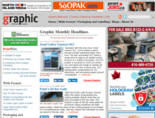 Tablet Screenshot of graphicmonthly.ca